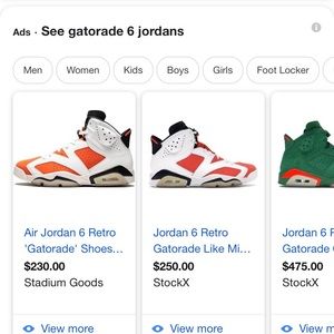 Gatorade 6 Jordan’s